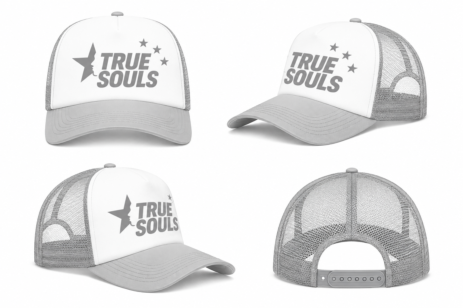 True Souls Signature Trucker Cap – Grey