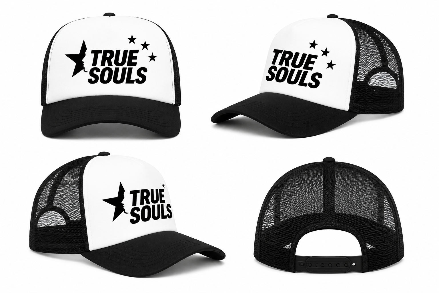 True Souls Signature Trucker Cap – Black